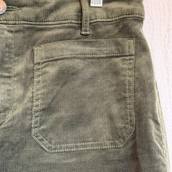 LOFT Wide Leg Corduroy Pants Dark Green Size 6 NWT - Picture 3 of 8
